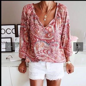 Paisley Print Blouse